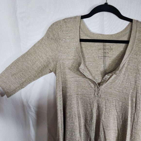We The Free Anthropologie Tan Slouchy Button Dress Women's (Size M) - Picture 4 of 6